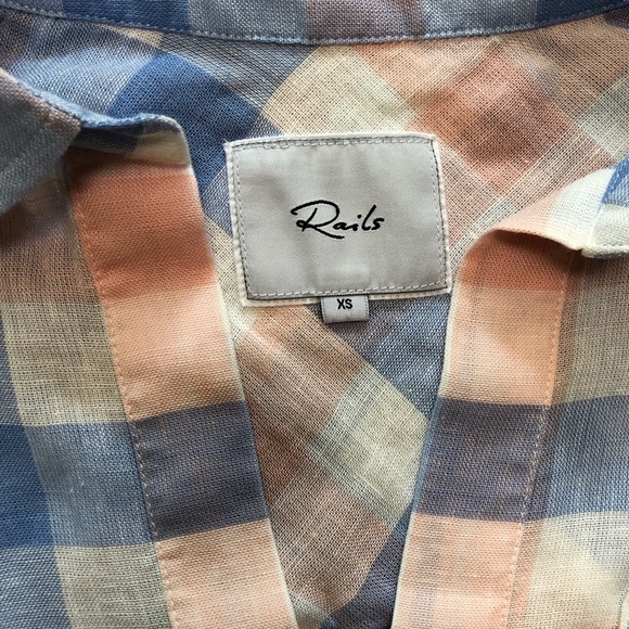 Rails Short Sleeve Checkered Blouse - Picture 2 of 4